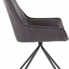 Židle Bonnie, mikrovlákno, antracitová - 3
