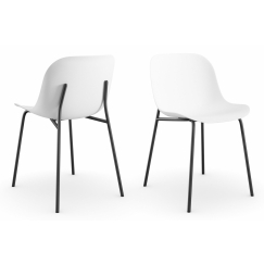 Židle Filuet (SET 2ks), bílá/černá