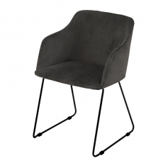 Židle s područkami Blanka (SET 2 ks), antracitová - 1