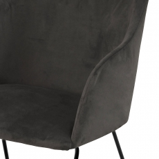 Židle s područkami Blanka (SET 2 ks), antracitová - 2