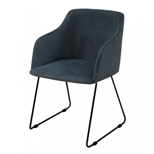 Židle s područkami Blanka (SET 2 ks), tmavě modrá - 1