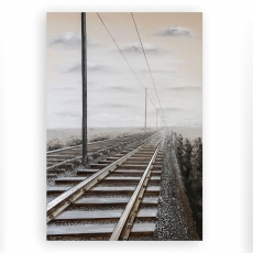 3D obraz Railroad 150 cm, olej na plátně