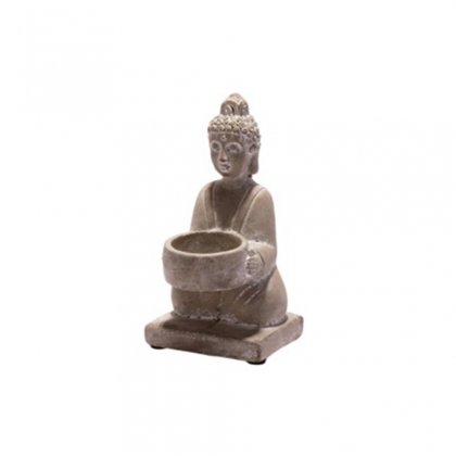 Čajový svícen Buddha Bali, 16,5 cm, beton - 1