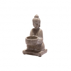 Čajový svícen Buddha Bali, 16,5 cm, beton