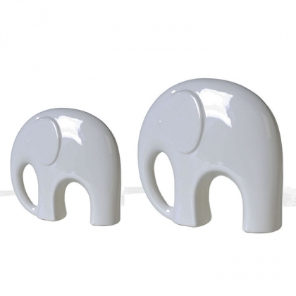 Dekorace porcelánový slon Fridolin, 21,5 cm - 1