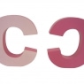 Dekorativní písmeno oboustranné C, 18 cm - 4
