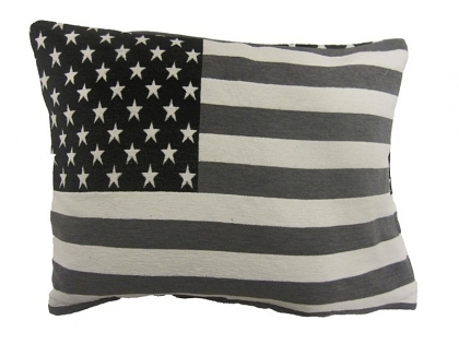 Dekorativní polštář Amerika, 45x60 cm, černobílý - 1