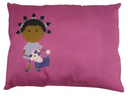 Dětský dekorativní polštář, 40x30 cm, růžová - 1