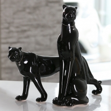 Figurky sedící a stojící levhart Leo, 40 cm, sada 2 ks