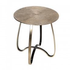 Hliníkový odkládací stolek Delight, 51 cm, champagne