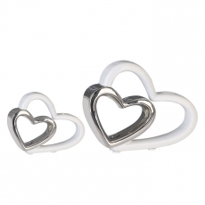 Interiérová dekorace Heart Duo, 15,5 cm