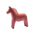 Interiérová dekorace koník Palle, 21 cm, růžová