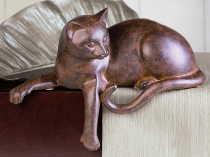 Interiérová dekorace Odpočívající kočka, 28 cm - 1