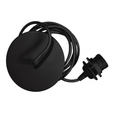 Kabel s kovovou krytkou E27-15W LED, 2,1 m VITA, černá