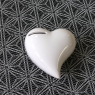 Kasička keramická Srdce, 12 cm, bílá - 2