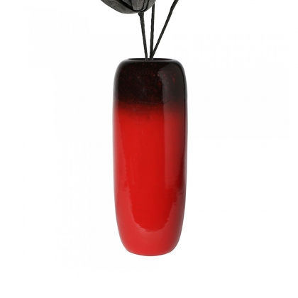 Keramická podlahová váza Dante, 80 cm, červená/černá - 1