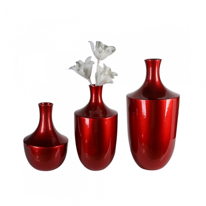 Keramická váza Amprion, 50 cm, červená - 1