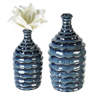 Keramická váza Foggia, 26 cm, modrá - 1