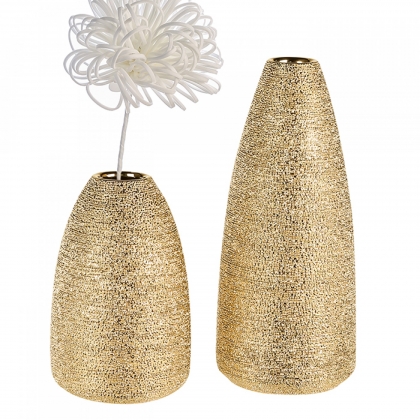 Keramická váza Miro, 20 cm, zlatá - 1