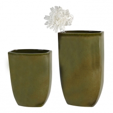 Keramická váza Ontario, 38 cm, zelená