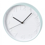 Nástěnné hodiny Pastill, 31 cm, bílá/tyrkysová