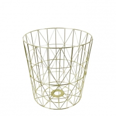 Odpadkový koš kovový Basket, 38 cm, zlatá