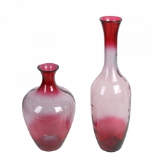 Podlahová váza z recyklovaného skla Velico, 66 cm, červená