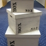 Sada 3 úložných krabic s víkem Wood No. 1,2,3, čtverce - 2
