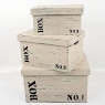 Sada 3 úložných krabic s víkem Wood No. 1,2,3, čtverce - 1