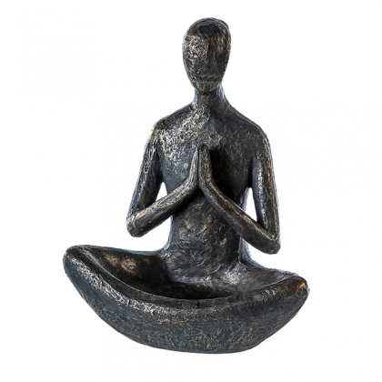 Sedící figura s miskou Yoga, 25 cm - 1