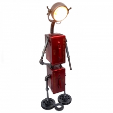 Stojací lampa Robot, 119 cm, červená