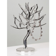 Stojan na šperky ve tvaru stromku, 31 cm, stříbrná