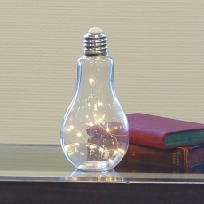 Stolní dekorativní lampa Žárovka, 22 cm, čirá
