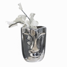 Váza hliníková Face, 23 cm