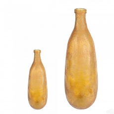 Váza z recyklovaného skla Schiras, 41 cm, curry