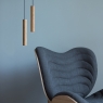 Závěsná lampa VITA Chimes, dub - 2