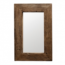 Zrcadlo z recyklovaného dřeva Woodsen, 90 cm