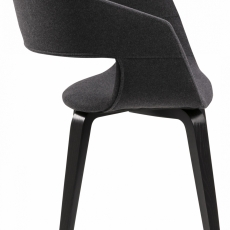 2. akosť Jedálenská stolička Kimberly (Súprava 2 ks) sivá / čierna - 3