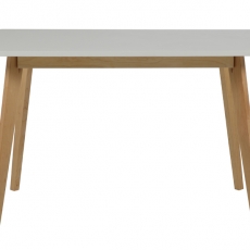 2. akosť Jedálenský stôl Corby, 120 cm breza / biela - 1