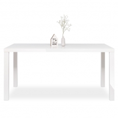 2. akosť Jedálenský stôl Priscilla, 160 cm, biela lesk - 1