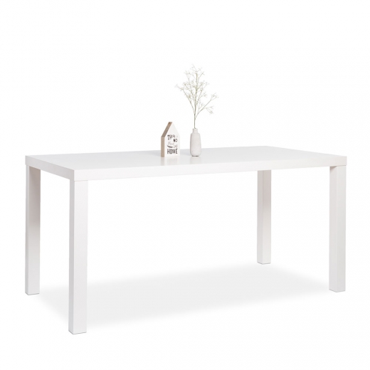 2. akosť Jedálenský stôl Priscilla, 160 cm, biela mat - 1