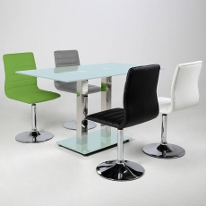 2. akosť Jedálenský stôl sklenený Pixie, 140 cm, pieskované sklo - 1