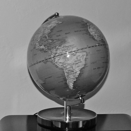 2. akosť Stolná lampa Globus na kovovom podstavci, 25 cm - 1