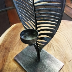 2. akosť Svietnik kovový Palm Leaf, 45 cm - 2