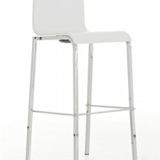 2. jakost Barová židle Avion s chromovanou podnoží (SET 2 ks) bílá - 1