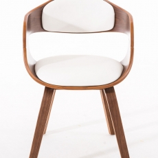 2. jakost Konferenční / jídelní židle Kingdom ořech (SET 2 ks), bílá - 2