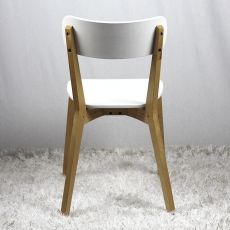 2. jakost Jídelní židle dřevěná Corby (SET 2 ks) bříza / bílá - 9