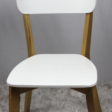 2. jakost Jídelní židle dřevěná Corby (SET 2 ks) bříza / bílá - 7