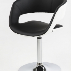 2. jakost Jídelní židle na centrální noze Garry bílá / černá - 1