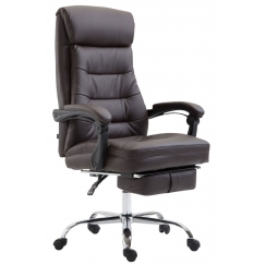 2. jakost Kancelářské křeslo s opěrkou na nohy Guden, hnědá